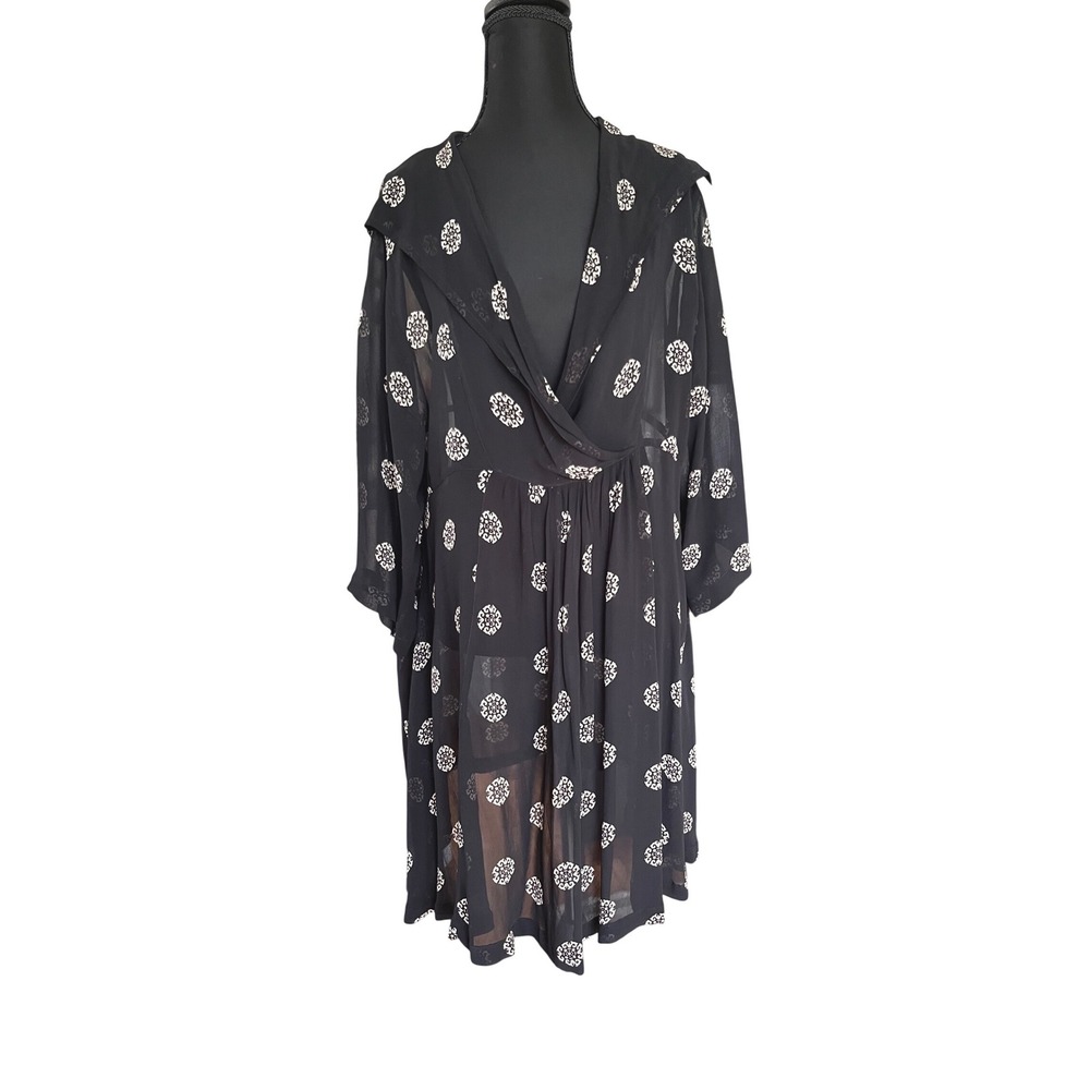 The Masai Clothing Company BlackSheer Tunic Dress XXL Scandi Boho Breezy